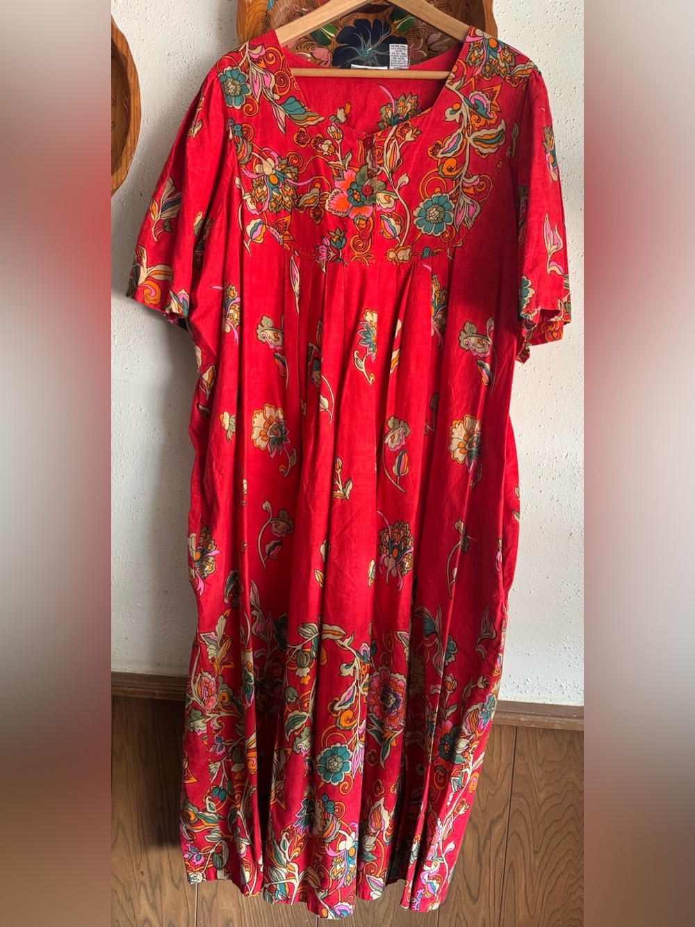 Loungees Red Floral Short-Sleeve Women’s Dress Size 3X